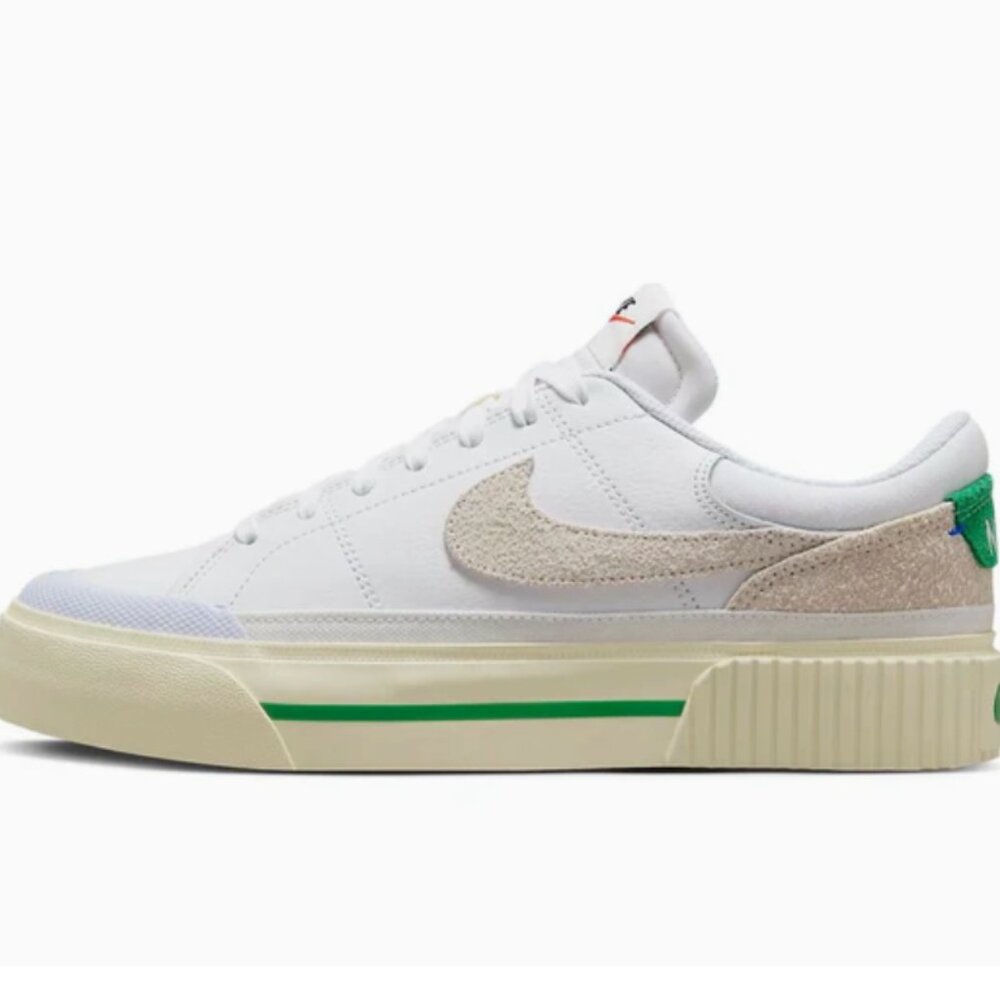 Nike Court Legacy Life Womens. Size 8.5 Green and White